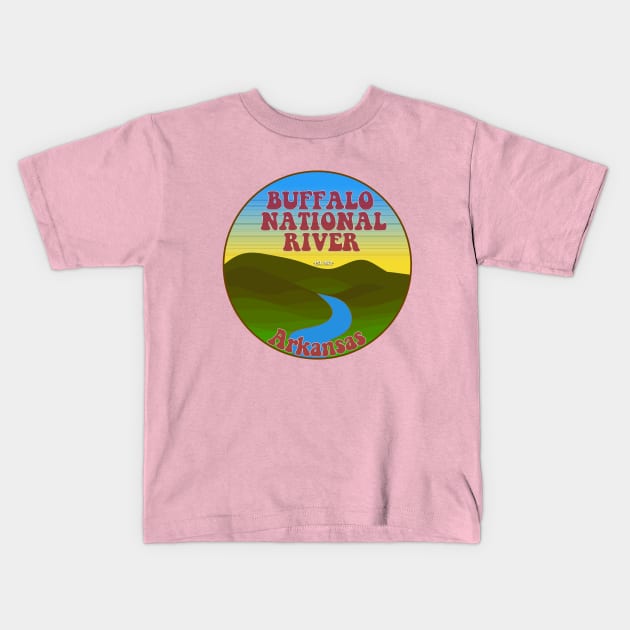 Buffalo National River Design for Stickers, T-Shirts and More Kids T-Shirt by Arkansas Shop